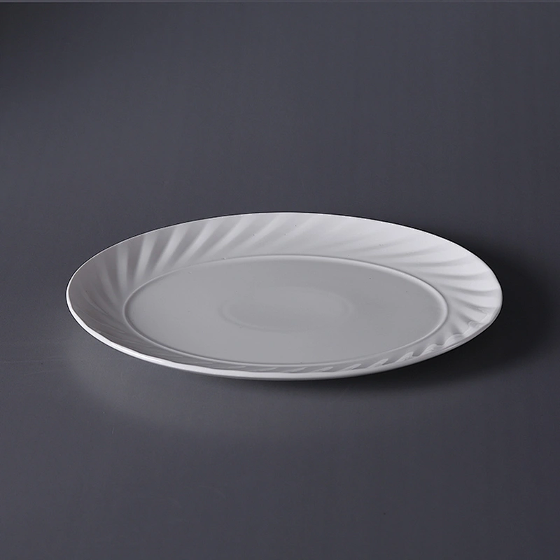 manufacturer wholesale luxury 10.5 inch round white restaurant porcelain ceramic dinner plate for wedding