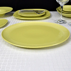 P&T Royal Ware Latest Design Porcelain Dinnerware Restaurant Flat Oval Fish Shape Dinner Plate