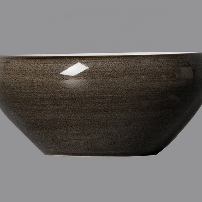 chaozhou grey round porcelain restaurant elegant ceramic snack rice bowl set