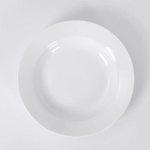 Manufacturer Wholesale Hotel White Ceramic Deep Plate, Restaurant  8inch Porcelain Soup Plate