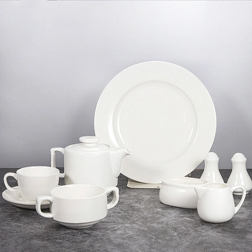 wholesale western white restaurant crockery chinese ceramics porcelain dinner sets