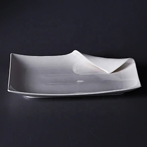 manufacturer cheap price rectangle restaurant hotel ceramic plate set rectangle serving tray plate