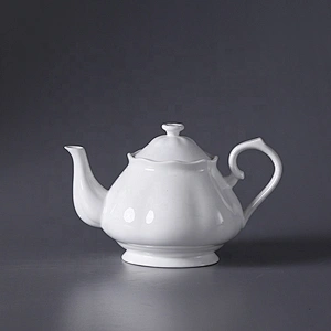 P&T Royal Ware wholesale elegant European style white ceramic teapot for restaurant