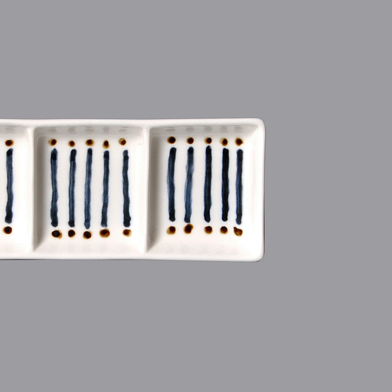 New Design unique ceramic/porcelain divided plate dish for salad desert sauce