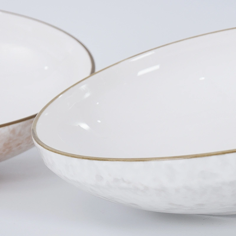 wholesale new design glazed restaurant serving ceramic deep bowl for salad
