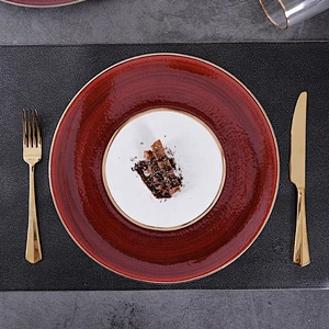 P&T Porcelain Round Plates Restaurant Hotel Charger Plate,Ecofriendly Porcelain Restaurant Under Plates