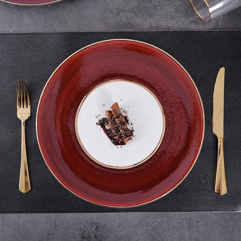 P&T Porcelain Round Plates Restaurant Hotel Charger Plate,Ecofriendly Porcelain Restaurant Under Plates