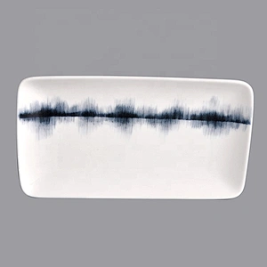 wholesale glazed rectangle crockery porcelain japanese ceramic plates sushi restaurant