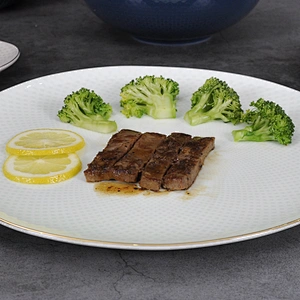Fine bone China round plate,ceramic plate set shallow plate gold rim for hotel