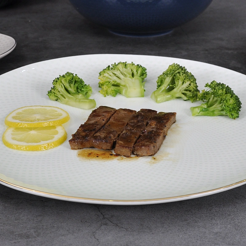 Fine bone China round plate,ceramic plate set shallow plate gold rim for hotel