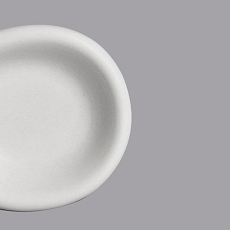P&T factory new design hotel restaurant white round ceramics porcelain tapas serving dishes saucer dish