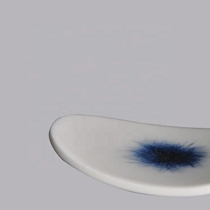 wholesale oval white blue japanese porcelain ceramic chopstick rest