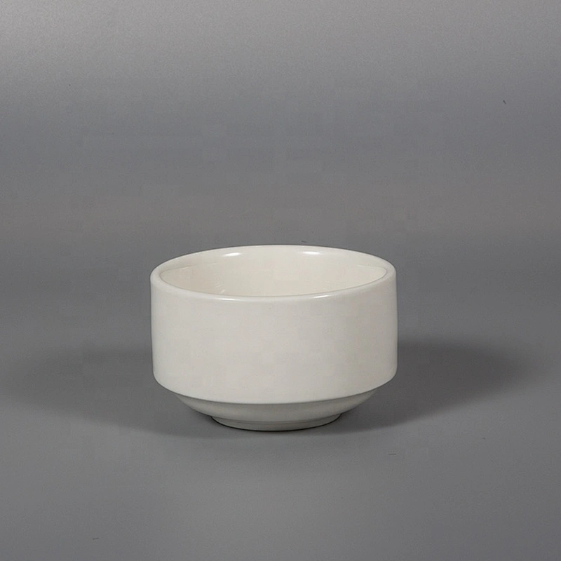 wholesale white hotel restaurant porcelain ceramic soup cup without handle