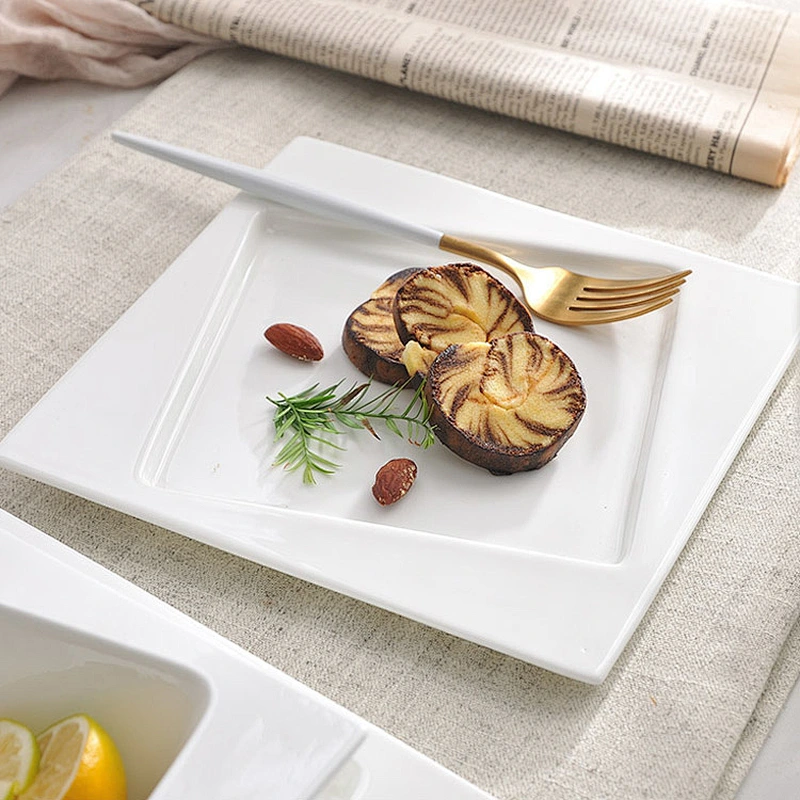 Porcelain Hotel Plate Ceramic Dishes Dinner Luxury Ceramic Dishes Restaurant Ceramic Plates Dishes
