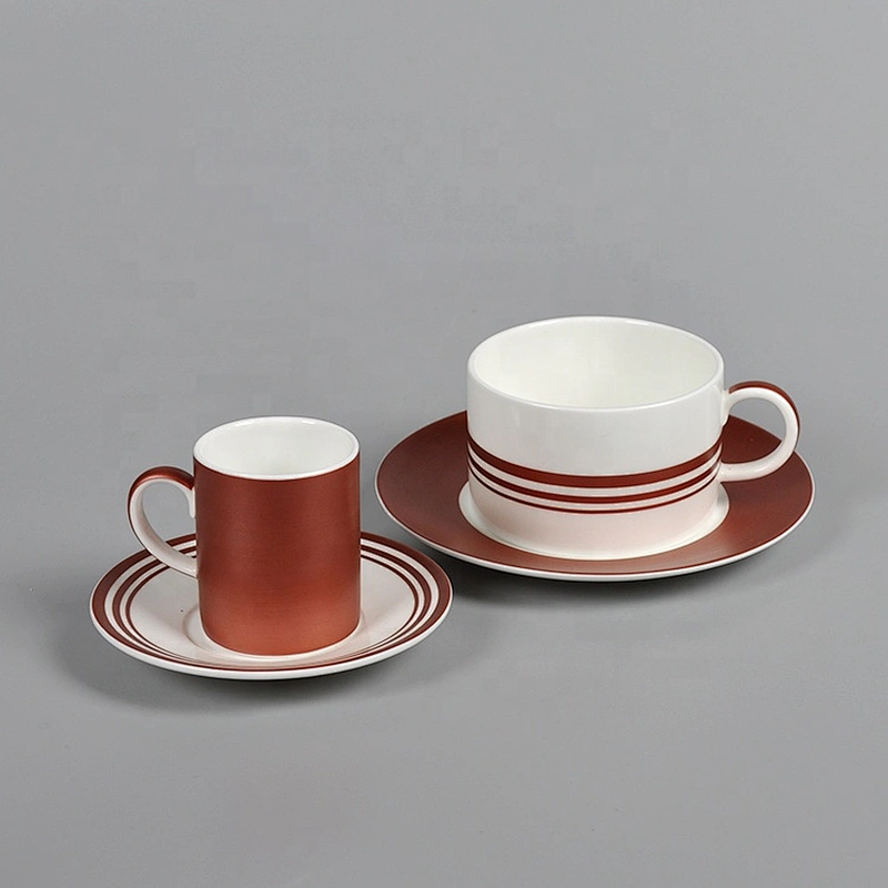 luxury restaurant buffet banquet ceramic tea cup hotel catering coffee cup and saucer coffee cups sets
