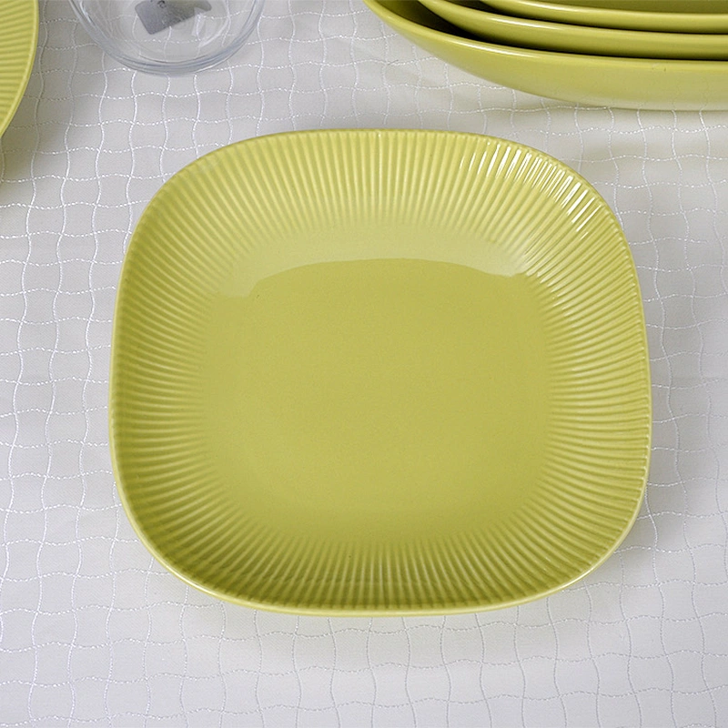 P&T Famous Brand Soup Plate Porcelain Round Edge, Green Salad Plate, Dinner noodle Soup Plate and Pasta Plate for Hotel
