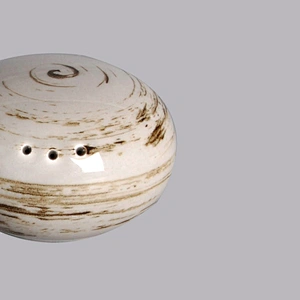 wholesale hotel restaurant personalized round glazed grey ceramic porcelain salt pepper shaker