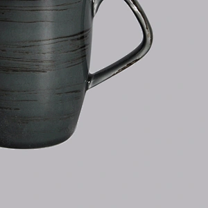 P&T Royal Ware wholesale custom logo restaurant black cheap coffee mug porcelain mug cup