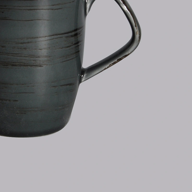 P&T Royal Ware wholesale custom logo restaurant black cheap coffee mug porcelain mug cup