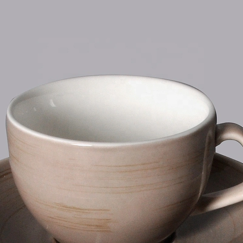 P&T Royal Ware wholesale personalized hotel round ceramic porcelain coffee tea cup and saucer