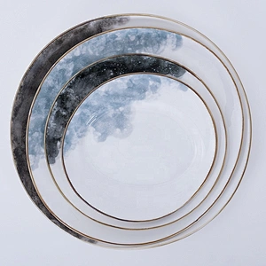 chaozhou manufacturer wholesale wide edge restaurant porcelain ceramic dinner plate