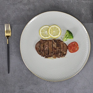 Mid east style senior deep blue bone China dishes, ceramic restaurant plates luxury plates16