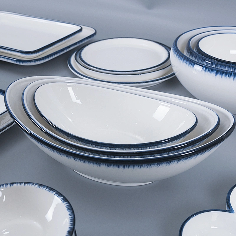 Color Ceramic Tableware Rice Fruit Salad Noodles Bowl Wedding Decoration Bowl Ceramic Tableware