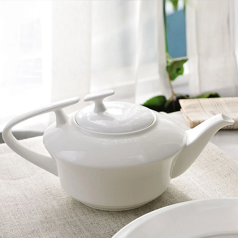 Modern Elegant White Restaurant Bone China Dinnerware Set Crockery Sets Dinnerware
