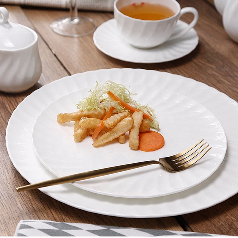 PITO New Design Bone China Platter Round Ceramic Tableware Plates Set for Hotel Restaurant