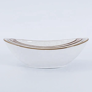 high quality personalized restaurant appetizer mixing porcelain ceramic oval bowl