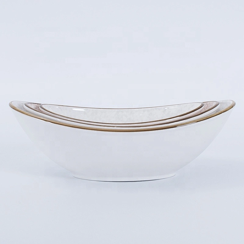 high quality personalized restaurant appetizer mixing porcelain ceramic oval bowl