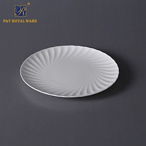White 8 inch porcelain tea saucer plates for cup