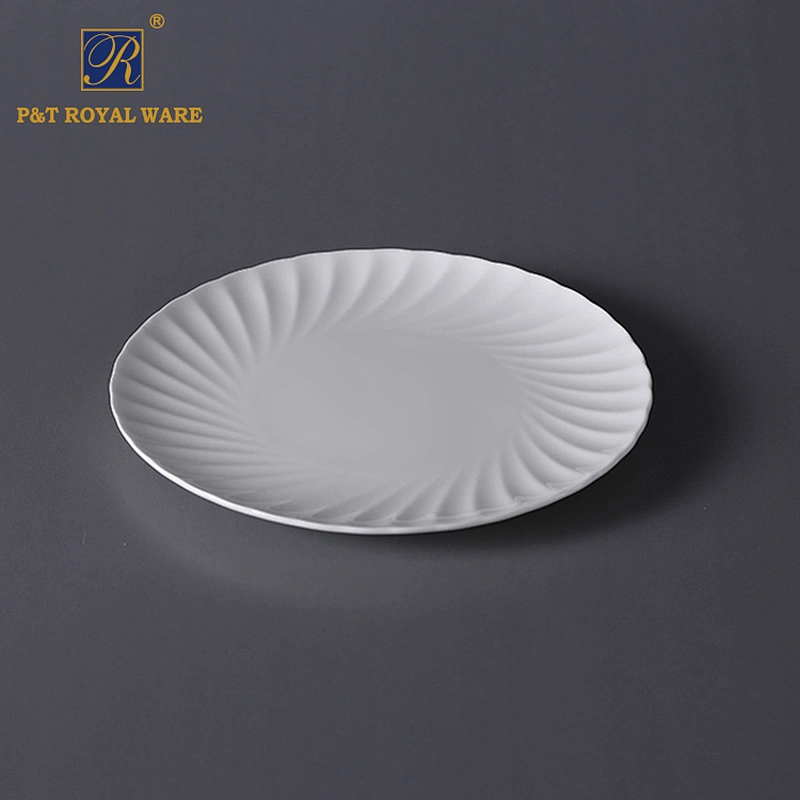 White 8 inch porcelain tea saucer plates for cup