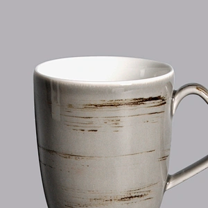 wholesale custom logo hotel fine grey glaze ceramic porcelain tea coffee mug