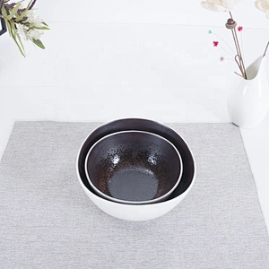 factory bulk custom printed glazed irregular restaurnat porcelain white matte ceramic bowl