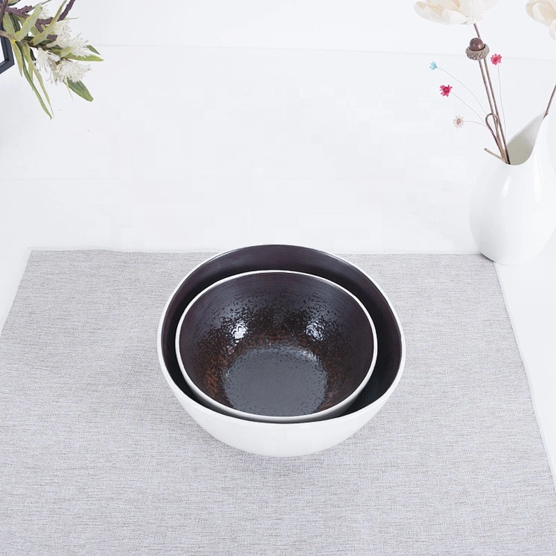 factory bulk custom printed glazed irregular restaurnat porcelain white matte ceramic bowl