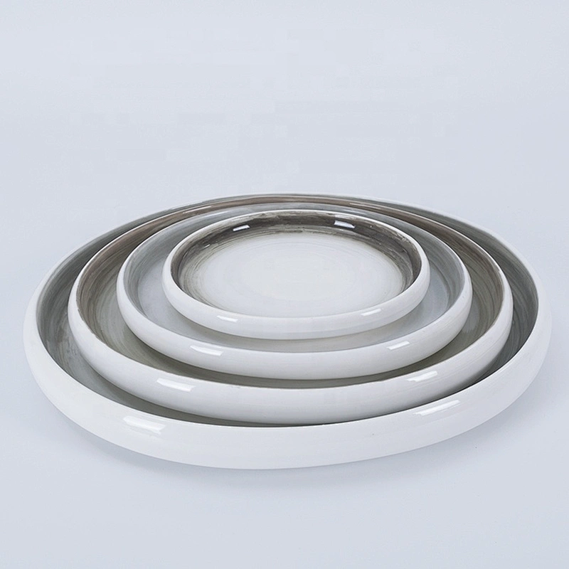 nordic luxury round wedding restaurant chinaware dinner porcelain ceramic dishes plates