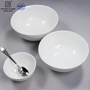 P&T Royal Ware factory custom oem bowl set porcelain salad bowl ceramics serving bowl for restaurant hotelware bowls for soup