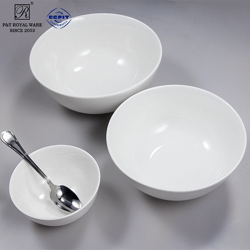 P&T Royal Ware factory custom oem bowl set porcelain salad bowl ceramics serving bowl for restaurant hotelware bowls for soup