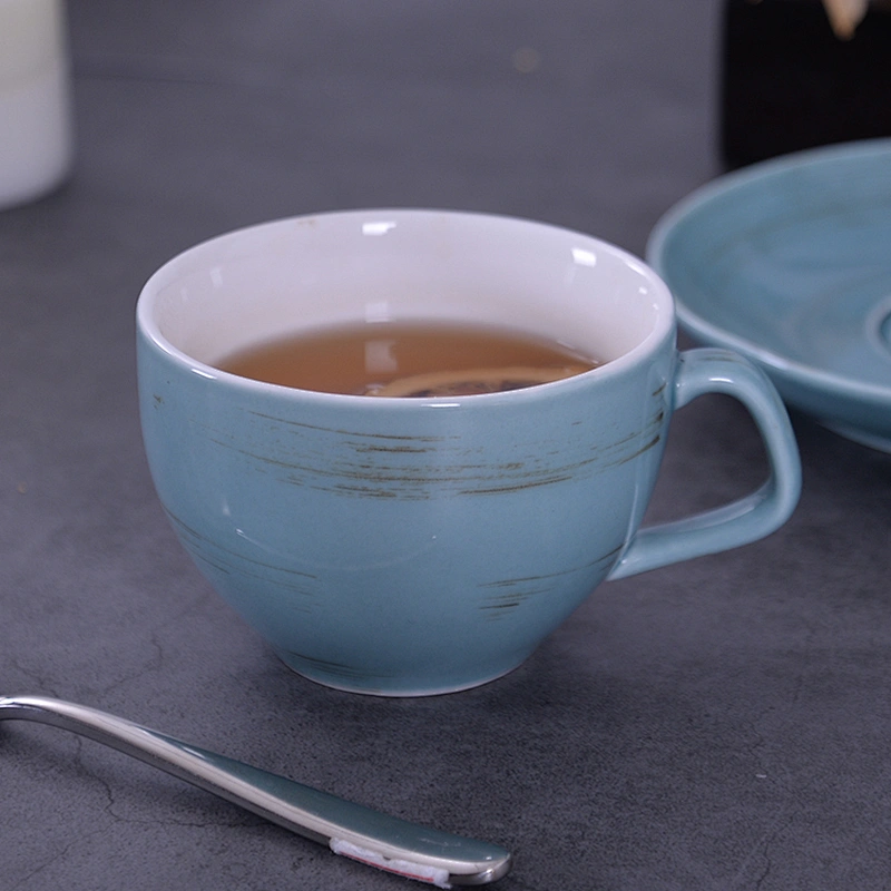 Chaozhou Porcelain Tableware Cup Wholesale Blue Coffee Tea Sets Tableware