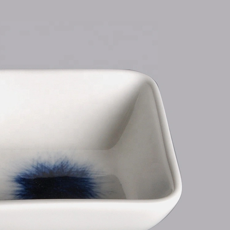 Wholesale Japanese style Square Ceramic Porcelain Tasting Bowl Dishes