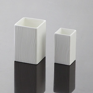 New Arrive white square Porcelain toothpick holder bone China square toothpick holder