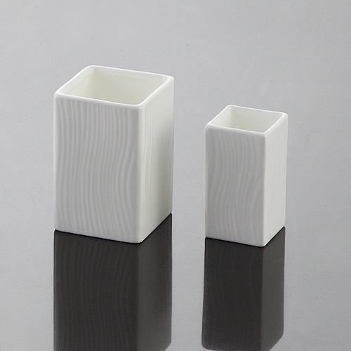 New Arrive white square Porcelain toothpick holder bone China square toothpick holder