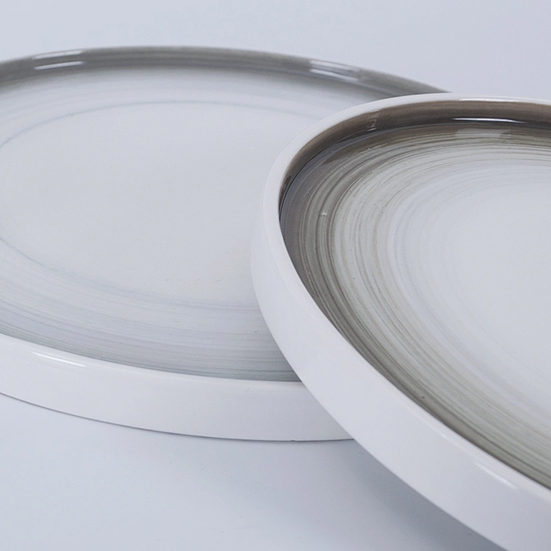 P&T Royal Ware factory bulk nordic round flat dessert steak restaurant ceramic dinner plates