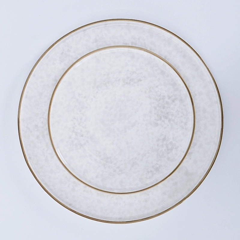 wholesale round flat porcelain dinner tableware crockery ceramic dining plate