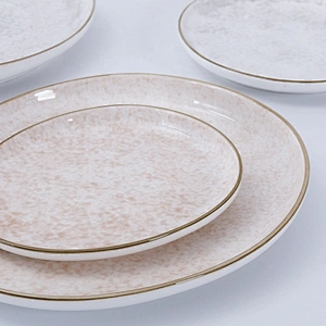 wholesale chinaware restaurant plate dining porcelain wedding ceramic charger plates