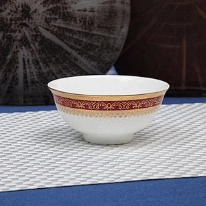Factory best sale custom Restaurant good price dinner bowl ceramic decal Chinese porcelain rice bowl
