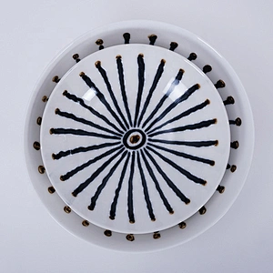 custom printed glazed microwave japanese restaurant white blue porcelain ramen ceramic bowl manufacturer