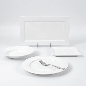 Hotel and Restaurant Banquet Ceramic Dinner Plate, Chaozhou In Stock White Dinner Plates For Restaurant#