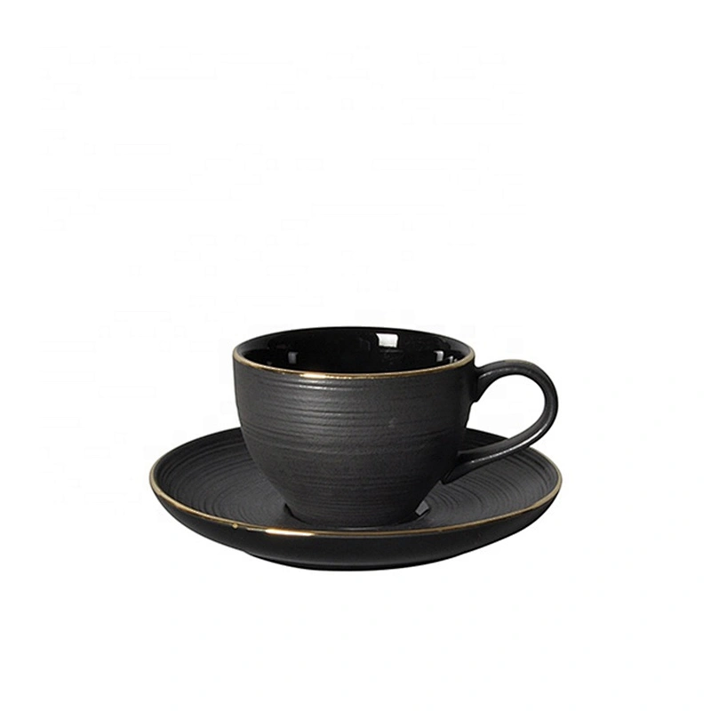 wholesale high quality matt black small coffee cup restaurant ceramic tea espresso cup